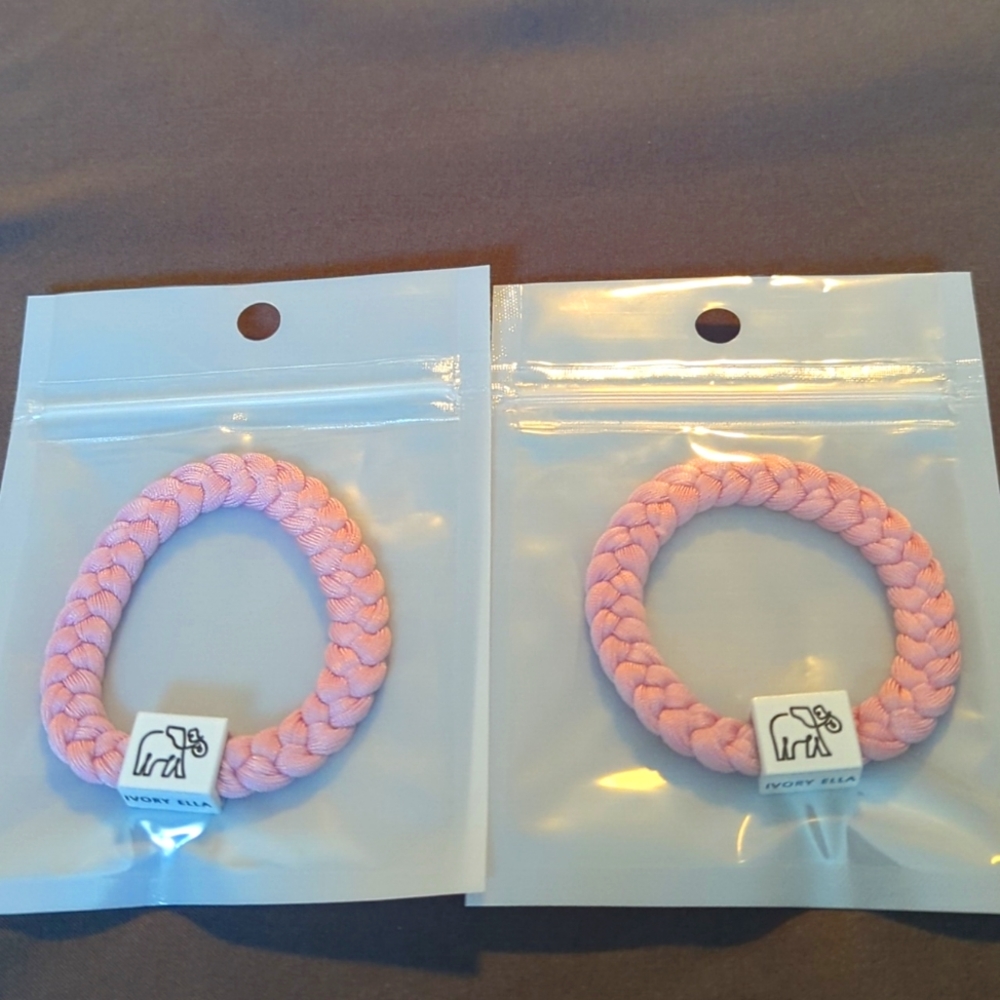 Ivory Ella Bracelets.or Scrunchies Pink. Light Pink. SALE SALE